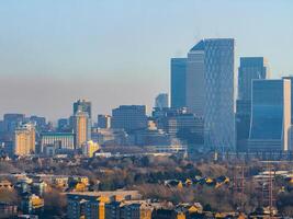 aérien vue de le canari quai affaires district dans Londres. photo