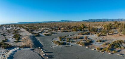 aérien vue plus de salton mer dans Californie. photo