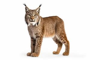 ai généré Lynx isolé sur blanc Contexte photo