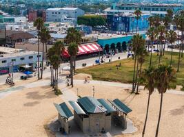 Venise plage los angeles Californie la été bleu aérien voir. photo