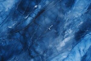 ai généré abstrait marbre arrière-plan, bleu marbre texture photo