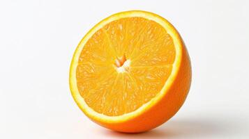 ai généré Orange sur isolé blanc Contexte photo