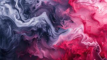 ai généré magnifique abstraction de liquide des peintures dans lent mélange couler mélange ensemble doucement photo