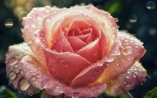 ai généré magnifique une rose Couleur Rose dans studio photo