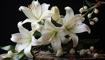 ai généré magnifique fleur bouquet apporte élégance à formel jardin généré par ai photo