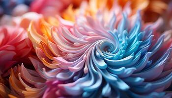 ai généré vibrant coloré fleur pétales créer abstrait floral conception généré par ai photo