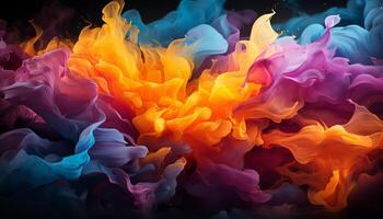 ai généré abstrait peindre dans vibrant couleurs crée écoulement sous-marin vague généré par ai photo