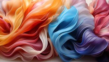 ai généré abstrait multi coloré toile de fond avec vibrant Jaune vague généré par ai photo