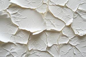 ai généré blanc mur avec peeling peindre photo