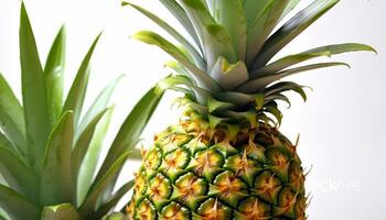 ai généré fraîcheur et douceur de une mûr ananas dans tropical climat généré par ai photo