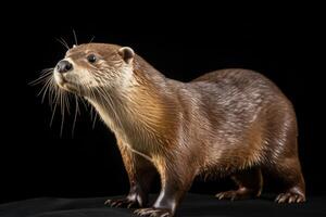 ai généré mignonne loutre clipart photo