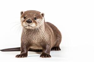 ai généré mignonne loutre clipart photo