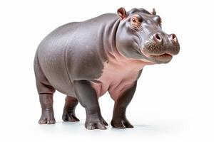 ai généré hippopotame isolé clipart photo