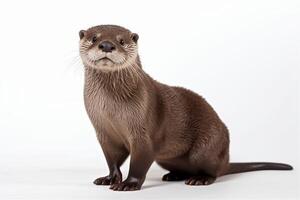 ai généré mignonne loutre clipart photo