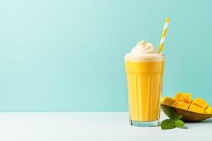 ai généré mangue Milk-shake clipart photo