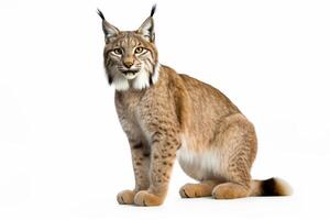 ai généré Lynx isolé sur blanc Contexte photo