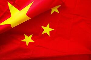 Chine drapeau avec en tissu texture photo