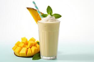 ai généré mangue Milk-shake clipart photo