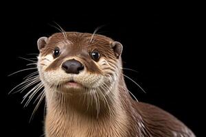 ai généré mignonne loutre clipart photo