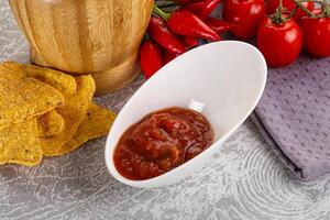 épicé mexicain sauce salsa tremper photo