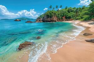 ai généré magnifique tropical turquoise océan plage professionnel la photographie photo