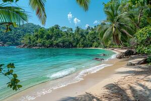 ai généré magnifique tropical turquoise océan plage professionnel la photographie photo