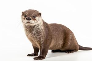 ai généré mignonne loutre clipart photo