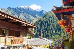 Shuzheng, Sichuan, Chine, 2015, Shuzheng Tibétain village, jiuzhaigou nationale parc, sichuan province, Chine, unesco monde patrimoine site photo