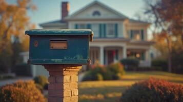 ai généré américain boites aux lettres fermer photo