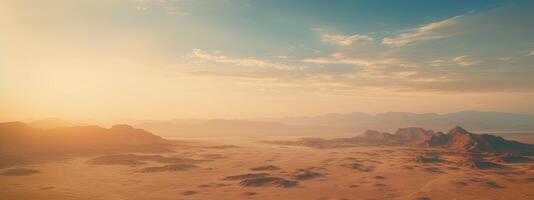 ai généré aérien vue de désert paysage photo