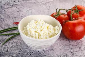 chalet fromage fromage blanc dans le bol photo