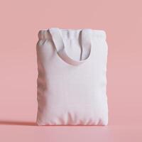 textile fourre-tout sac pour achats maquette. 3d illustration photo