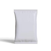 poche emballage blanc couleur, réaliste 3d illustration photo