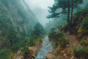 ai généré magnifique la nature Montagne paysage professionnel la photographie photo