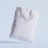 textile fourre-tout sac pour achats maquette. 3d illustration photo