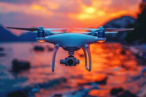 ai généré drone en volant dans le ciel professionnel la photographie photo