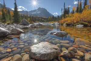 ai généré magnifique la nature Montagne paysage professionnel la photographie photo