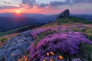 ai généré magnifique la nature Montagne paysage professionnel la photographie photo