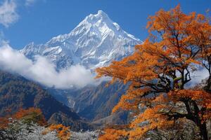 ai généré magnifique la nature Montagne paysage professionnel la photographie photo