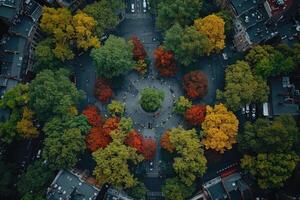 ai généré spectaculaire aérien vue de une drone professionnel la photographie photo