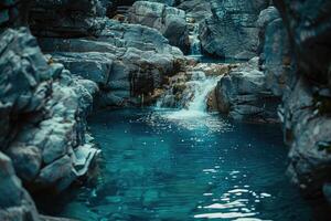 ai généré l'eau couler la nature professionnel la photographie photo