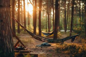 ai généré avoir commencé avec camping hamac professionnel la photographie photo