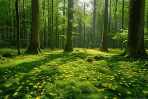 ai généré monde forêt journée salutations carte professionnel la photographie Contexte photo