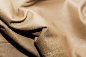 marron cuir veste texture, authentique doux cuir. photo