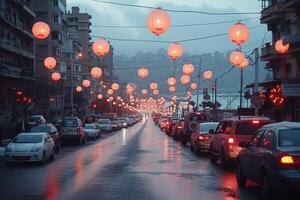 ai généré chinois printemps Festival atmosphère professionnel la photographie photo