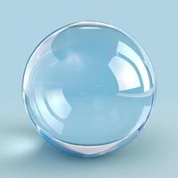 ai généré gros transparent cristal rond bulle. génératif ai photo