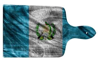 Guatemala drapeau sur blanc photo