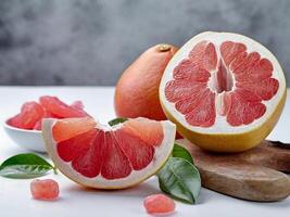 ai généré généré imagepomelo fruit proche en haut haute résolution images photo