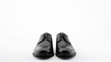 ai généré charbon oxford des chaussures isolé sur blanc Contexte avec copie espace pour publicité. génératif ai photo
