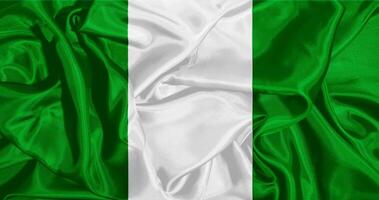 drapeau de Nigeria réaliste conception photo